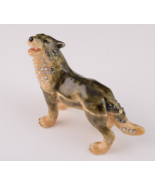 Keren Kopal A Wolf trinket box hand made with Austrian crystals Faberge - $62.10
