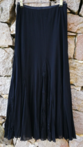 Per Una Black Maxi Skirt 90s Gothic Womens Boho Gypsy Long Beaded XS Small - £16.55 GBP