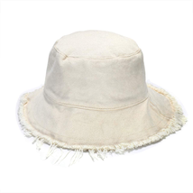 Sun Hat for Women Summer Casual Wide Brim Cotton Bucket Beach Travel  - £12.53 GBP