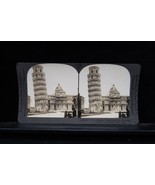 Antique Keystone Co Stereoview Leaning Tower &amp; 11th Century Cathedral Pi... - $14.99