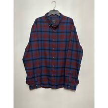 14th &amp; Union Mens Button Down Shirt Blue Red Plaid Flannel 100% Cotton 2... - $18.49