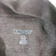 KING SIZE Men's Gray Cotton Short Sleeve Polo Shirt Size 2XL Tall image 4