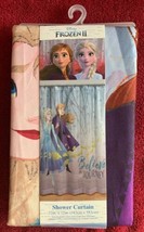 Frozen 2 Elsa Anna Fabric Shower Curtain 72x72” Believe In The Journey Kids Bath - £13.27 GBP