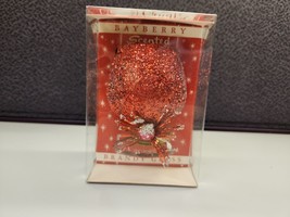 Vtg Red Bayberry Scented Glitter Covered Brandy Glass Retro 1960s Christmas New - £11.19 GBP