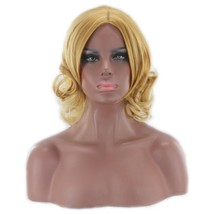 Fashion Hairstyle Synthetic Wig Blond Mix Color 14inch for Black Women - $13.00