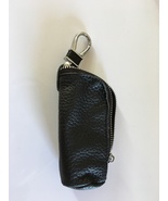KeyChain With Zipper Leather Case Black New Multifuncional Key Bag - £23.58 GBP