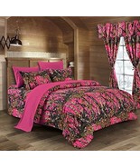 HI VIZ HOT PINK CAMO SHEET SET!! KING SIZE BEDDING 6 PC CAMOUFLAGE NO CO... - £33.51 GBP