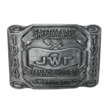 VTG JWR Safety Award Mining Division 1984 Pewter Belt Buckle Alter Resou... - $39.59