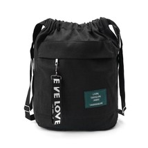 Fashion Canvas Drawstring Backpack Bag Cinch Sack Portable Casual String Sackpac - £20.45 GBP