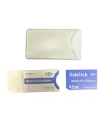 SONY Memory Stick Duo Adaptor + SanDisk PRO Duo Card 2GB Free Domestic S... - $731.94 MXN