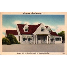 Vintage Capsco Linen Postcard, Beacon Restaurant Route 1 Alexandria Virginia - £11.43 GBP