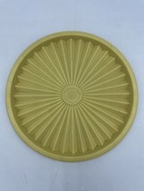 Vtg Tupperware #808 Yellow Servalier 6.25&quot; Round Storage Lid Canister - $9.74