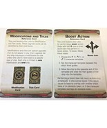 Star Wars X-wing Miniatures Game Imperial Aces Reference Cards Set 2 Rep... - $9.89