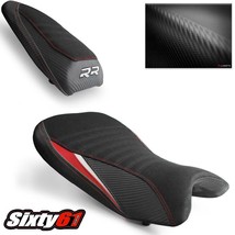 BMW S1000RR Seat Covers 2019-2021 2022 Luimoto Motorsports Front Rear Red Black - £181.45 GBP