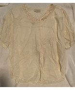 Vintage Distinctly Different Women’s Blouse White See Through Size 42 Sh4 - $18.80