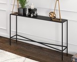 Blackened Bronze Henley Rectangular Console Table With Metal Top, 55&quot; Wide. - $96.95