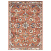 9&#39; X 12&#39; Ivory Blue and Orange Floral Power Loom Area Rug - $1,828.95