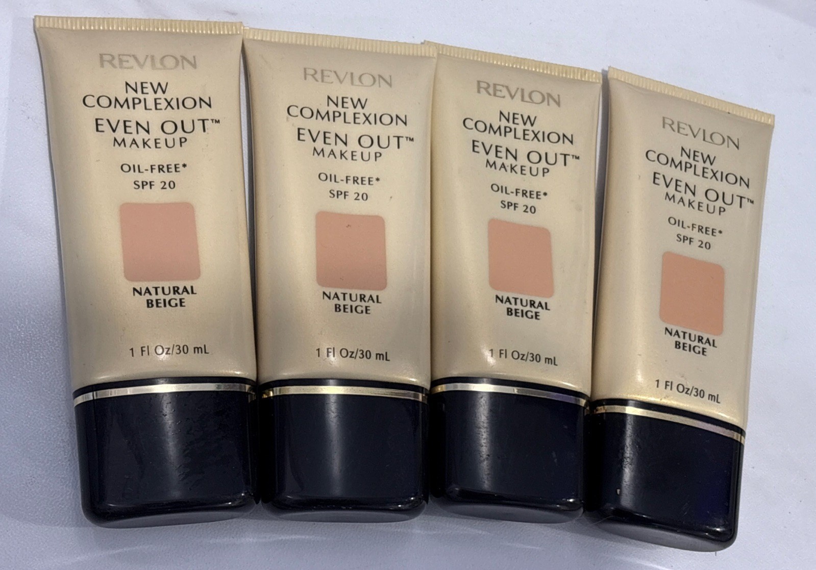 4 Revlon New Complexion Even Out Makeup Oil-Free SPF 20 Natural Beige 1 oz - $23.51