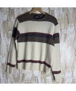 Vintage Puritan Aquamatic Wool Polyester Blend Sweater Size M Striped USA - $47.86 CAD