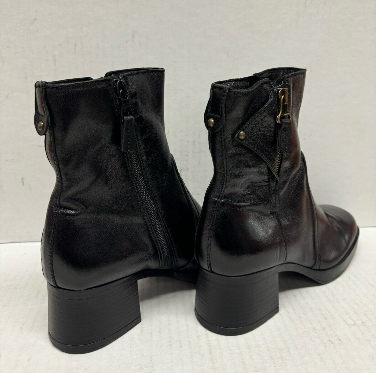 MIZ MOOZ PLATFORM LEATHER SIDE ZIP BOOT BLACK  37EU / 7US  # C-81 Item image 4