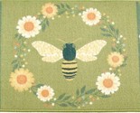 Printed Kitchen Accent Rug (nonskid)(17&quot;x28&quot;) LARGE BEE &amp; FLOWERS WREATH,NR - £15.02 GBP