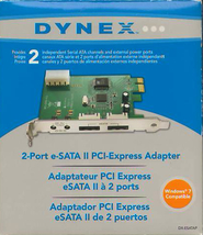 Dynex 2-Port e-SATA II PCI-Express Adapter *NEW* [PCI-e] - $14.95