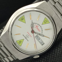 Vintage West End Watch Co Automatic Swiss Mens D/D White Watch 607-a314717-6 - £100.86 GBP