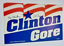 Clinton Gore Signed 1992 Presidential Campaign Election Poster - £421.14 GBP