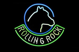 Brand New Rolling Rock Horse Head Logo Pub Beer Bar Neon Light Sign 16&quot;x14&quot; - £110.15 GBP
