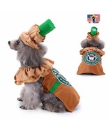 Starbucks Pumpkin Dog Dress Up, Funny Pet Costume Cosplay Halloween Party Outfit - £10.16 GBP - £12.51 GBP