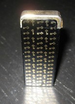 Vintage Silver Match Black Gold Art Deco Flint Gas Butane Lighter - $11.99