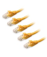 5 ft Cat 6 10Gbps Snagless Ethernet Cable 5 pack, Yellow - £11.06 GBP