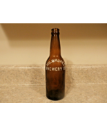 Vintage Milwaukee Brewing Co. Brown Glass Beer Bottle Embossed White Let... - €9,02 EUR