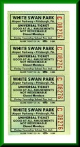 4-White Swan Park Amusement Park Tickets, Pittsburgh, Pennsylvania/PA/Penn - £2.36 GBP