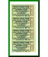 4-White Swan Park Amusement Park Tickets, Pittsburgh, Pennsylvania/PA/Penn - $4.11 CAD