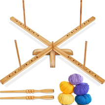 Tabletop Amish Style Wooden Yarn Swift Spindle Wood Swift Yarn Holder Yarn Swift - £35.17 GBP