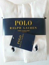 Polo Ralph Lauren Men&#39;s Classic Sport Socks Crew Cushioned Sole 6 Pairs New - $24.26