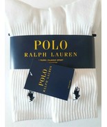 Polo Ralph Lauren Men&#39;s Classic Sport Socks Crew Cushioned Sole 6 Pairs New - $24.26