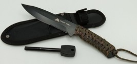 Ozark Trail Stainless Steel Paracord Knife w/Fire Starter and Sheath - £10.49 GBP