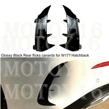 1:1 Replacement Glossy Black Rear Flicks Canards for W177 A200 A250 A35 ... - $28.02