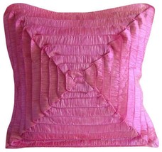 Vintage Blush, Pink Crushed Art Silk 16&quot;x16&quot; Throw Pillow Cover - £23.86 GBP+