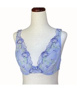Victoria&#39;s Secret Purple Embroidered Floral Sheer Demi Underwire Bra PRE... - $9.49