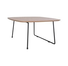 LeisureMod Pemborke Mid Century Modern Square Coffee Table with Wood Top... - €100,67 EUR