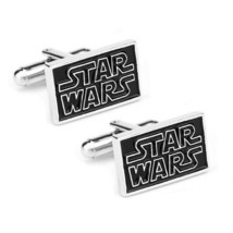 STAR WARS CUFFLINKS Iconic Black Movie Title Emblem Sci Fi Fan NEW with ... - $11.95
