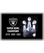 Las Vegas Raiders Football Team Memorable Flag 90x150cm3x5ft Super Champ... - €12,72 EUR