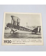 Vintage United Air Lines Photo Print 1920 Converted Wartime DeHaviland U... - £24.26 GBP