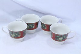 Gibson Boughs Of Holly Cups Mugs Lot of 4 - £28.28 GBP