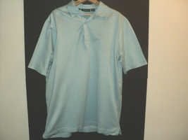 Bobby Jones Shirt Men&#39;s Size Large, Golfer on Placket, Light Blue, Short... - £15.78 GBP