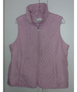 CHRISTOPHER &amp; BANKS LADIES ORCHID POLYESTER QUILTED ZIP VEST-L-WORN ONCE - $22.00