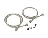 Genuine Washer stainless steel hoses For Hotpoint HBXR1060T0WW GE WPRB92... - $55.56